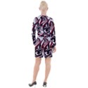 Modern Art Design Fantasy Surreal Button Long Sleeve Dress View2