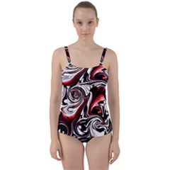 Modern Art Design Fantasy Surreal Twist Front Tankini Set by Ravend