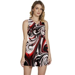 Modern Art Design Fantasy Surreal Sleeveless High Waist Mini Dress