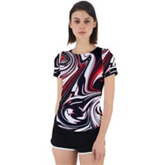 Modern Art Design Fantasy Surreal Back Cut Out Sport Tee by Ravend