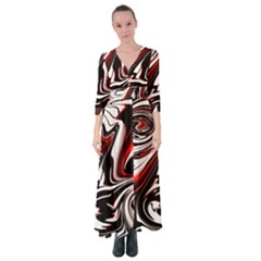 Modern Art Design Fantasy Surreal Button Up Maxi Dress by Ravend