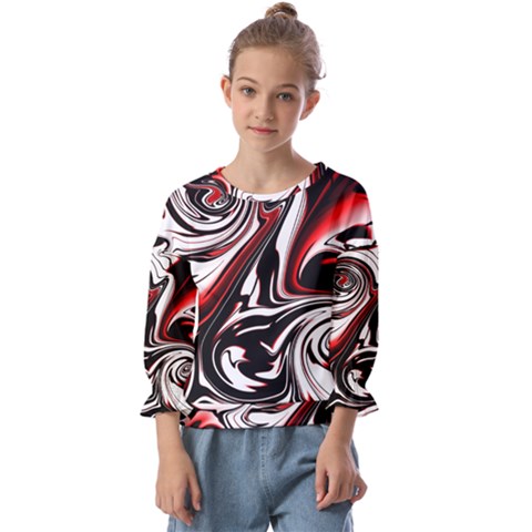 Modern Art Design Fantasy Surreal Kids  Cuff Sleeve Top by Ravend