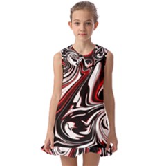 Modern Art Design Fantasy Surreal Kids  Pilgrim Collar Ruffle Hem Dress by Ravend