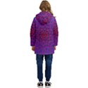 Geometric Pattern-line Art Kid s Hooded Longline Puffer Jacket View4