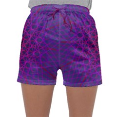 Geometric Pattern-line Art Sleepwear Shorts by Ravend