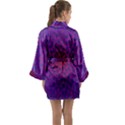 Geometric Pattern-line Art Long Sleeve Satin Kimono View2