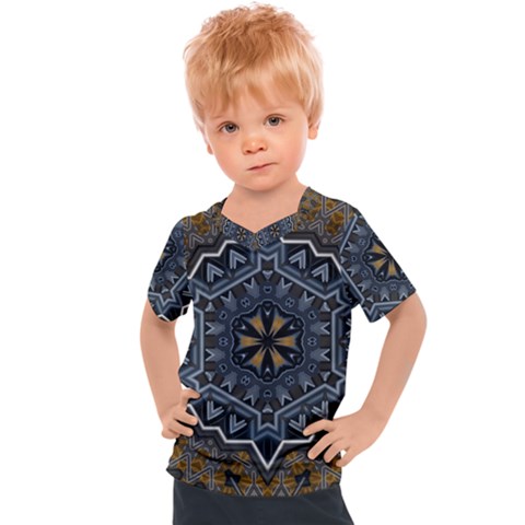 Rosette Mandala Ornament Wallpaper Kids  Sports Tee by Ravend