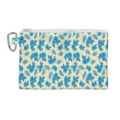 Rose Floral Seamless Pattern Canvas Cosmetic Bag (large) by Ravend