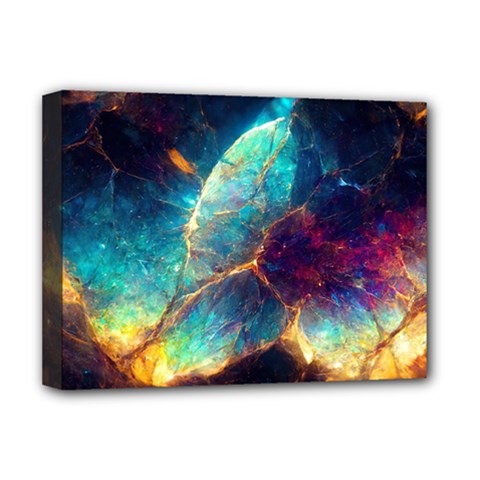 Abstract Galactic Wallpaper Deluxe Canvas 16  X 12  (stretched)  by Ravend