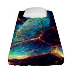 Abstract Galactic Wallpaper Fitted Sheet (single Size)