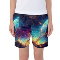 Abstract Galactic Wallpaper Women s Basketball Shorts by Ravend