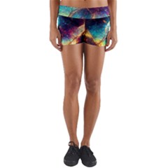 Abstract Galactic Wallpaper Yoga Shorts by Ravend