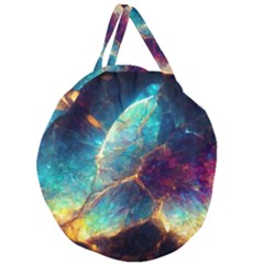 Abstract Galactic Wallpaper Giant Round Zipper Tote by Ravend