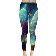 Abstract Galactic Wallpaper Inside Out Leggings by Ravend