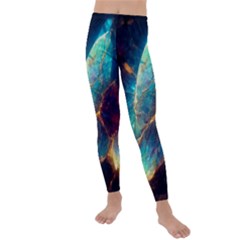 Abstract Galactic Wallpaper Kids  Lightweight Velour Leggings by Ravend