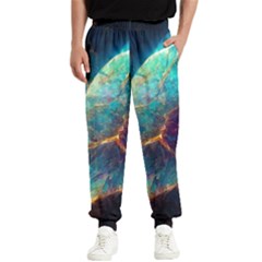 Abstract Galactic Wallpaper Men s Elastic Waist Pants by Ravend