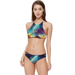 Abstract Galactic Wallpaper Banded Triangle Bikini Set by Ravend