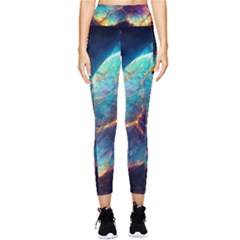 Abstract Galactic Wallpaper Pocket Leggings  by Ravend