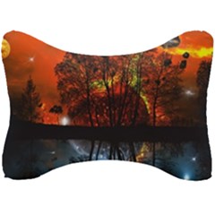 Space Nature Fantasy Trees Seat Head Rest Cushion by Ravend