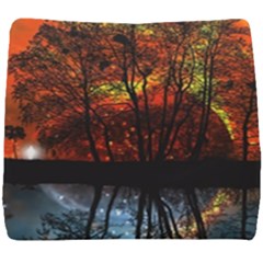 Space Nature Fantasy Trees Seat Cushion by Ravend