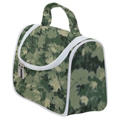 Green Leaves Camouflage Satchel Handbag by Ravend