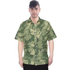 Green Leaves Camouflage Men s Hawaii Shirt