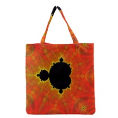 Fractal Mandelbrot Set Pattern Art Grocery Tote Bag by Ravend