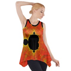 Fractal Mandelbrot Set Pattern Art Side Drop Tank Tunic by Ravend