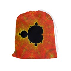 Fractal Mandelbrot Set Pattern Art Drawstring Pouch (xl) by Ravend