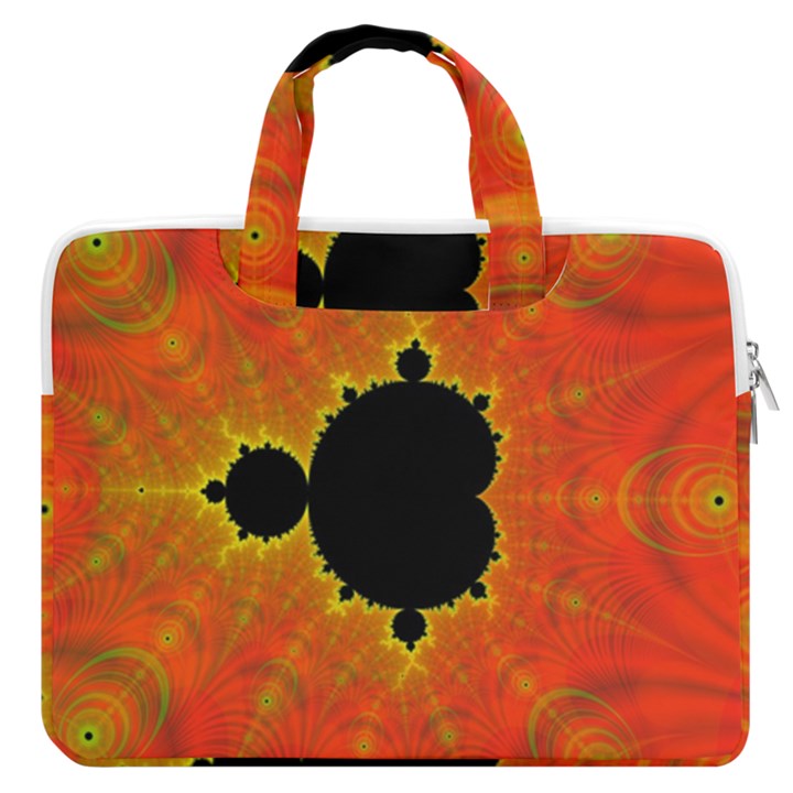 Fractal Mandelbrot Set Pattern Art MacBook Pro 13  Double Pocket Laptop Bag