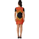 Fractal Mandelbrot Set Pattern Art Fitted Knot Split End Bodycon Dress View4