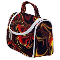 Modern Art Design Fantasy Surreal Orange Satchel Handbag by Ravend