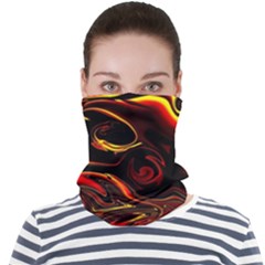 Modern Art Design Fantasy Surreal Orange Face Seamless Bandana (adult) by Ravend