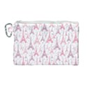 Eiffel Tower Pattern Wallpaper Canvas Cosmetic Bag (Large) View1