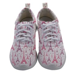 Eiffel Tower Pattern Wallpaper Women Athletic Shoes by Ravend