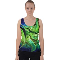 Fractal Art Pattern Abstract Velvet Tank Top by Ravend