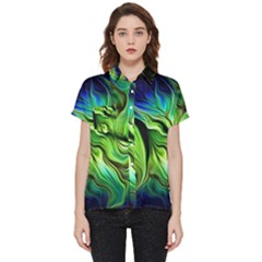 Fractal Art Pattern Abstract Short Sleeve Pocket Shirt by Ravend