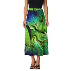 Fractal Art Pattern Abstract Classic Midi Chiffon Skirt