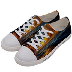 Ocean Sunset Sea Ocean Sunset Women s Low Top Canvas Sneakers by Ravend