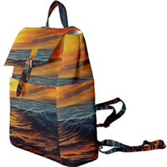 Ocean Sunset Sea Ocean Sunset Buckle Everyday Backpack by Ravend