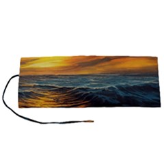 Ocean Sunset Sea Ocean Sunset Roll Up Canvas Pencil Holder (s) by Ravend