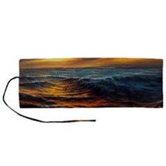 Ocean Sunset Sea Ocean Sunset Roll Up Canvas Pencil Holder (m) by Ravend