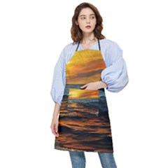 Ocean Sunset Sea Ocean Sunset Pocket Apron by Ravend