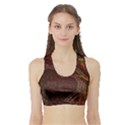 Fractal Pattern Geometric Pattern Sports Bra with Border View1