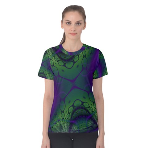 Abstract Art Fractal Women s Cotton Tee by Ravend