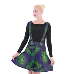 Abstract Art Fractal Suspender Skater Skirt by Ravend