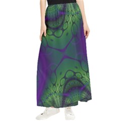 Abstract Art Fractal Maxi Chiffon Skirt by Ravend