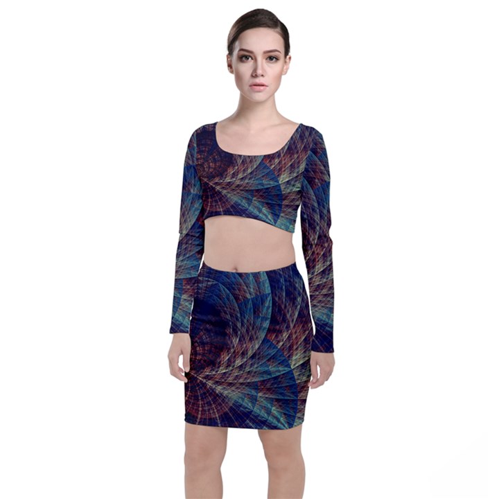 Fractal Abstract- Art Top and Skirt Sets