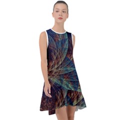 Fractal Abstract- Art Frill Swing Dress by Ravend