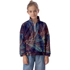 Fractal Abstract- Art Kids  Half Zip Hoodie by Ravend